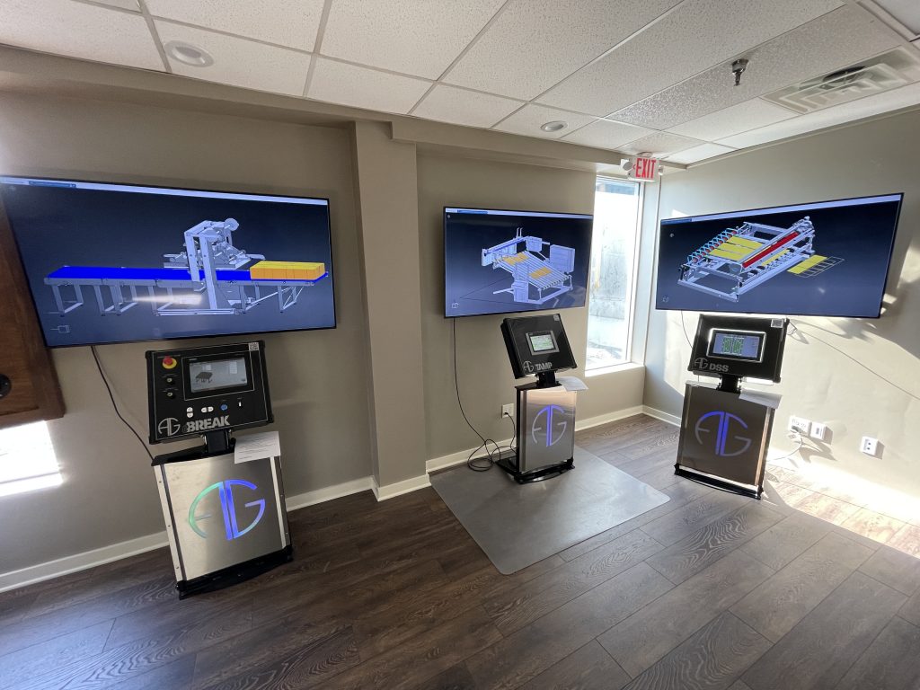 training room with digital twin technology