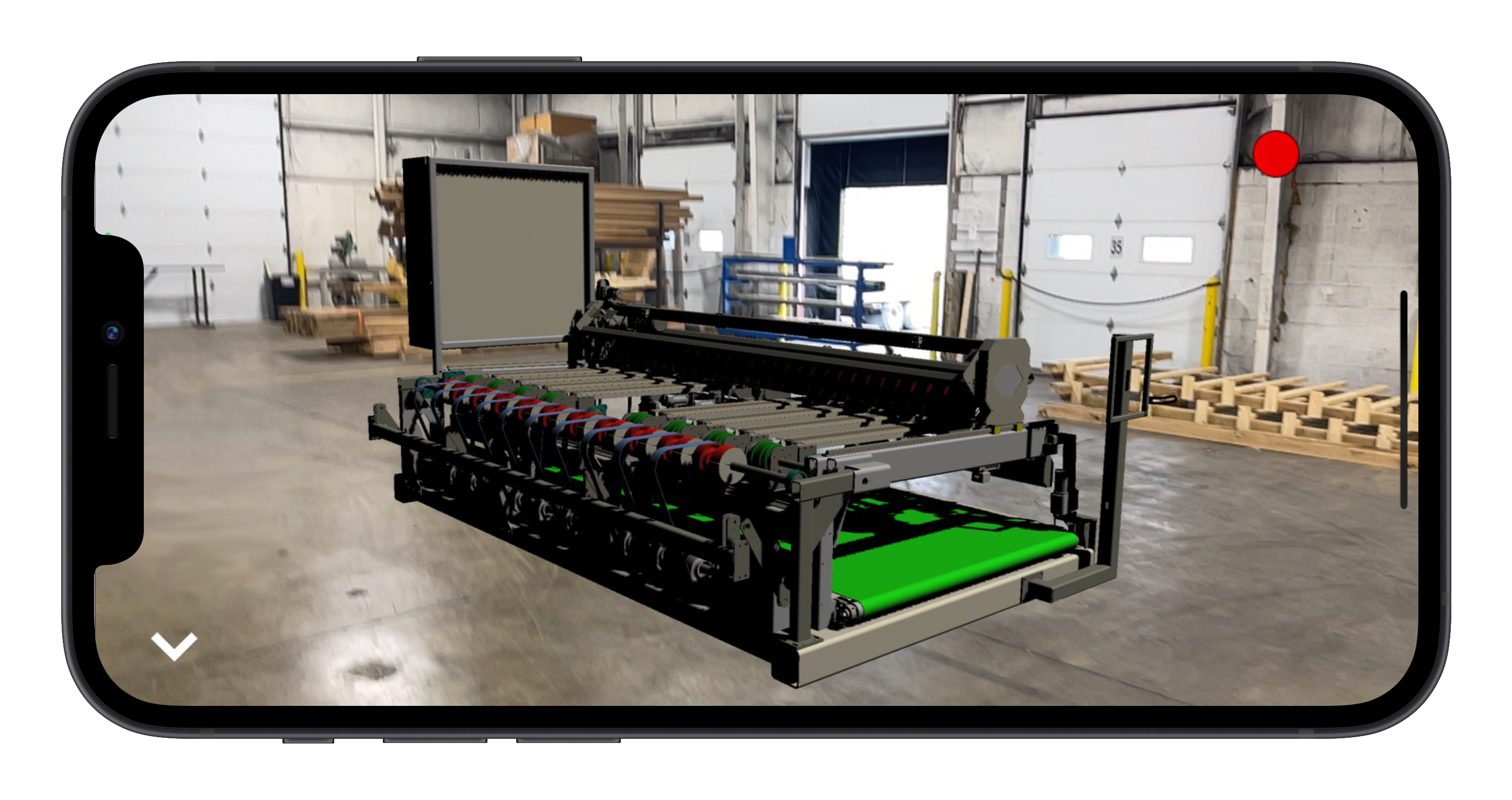 AR virtual environment with equipment model